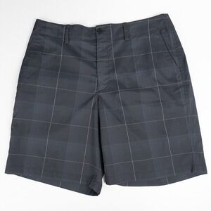 Under Armour Performance Plaid Golf Shorts Mens 36R Black Blue Gray Athletic